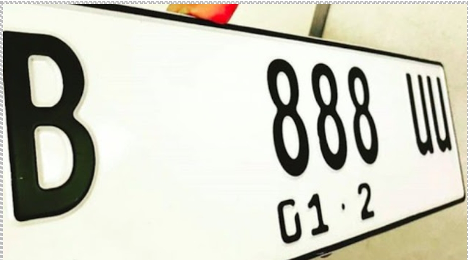 Pelat nomor dasar warna putih. Foto Istimewa