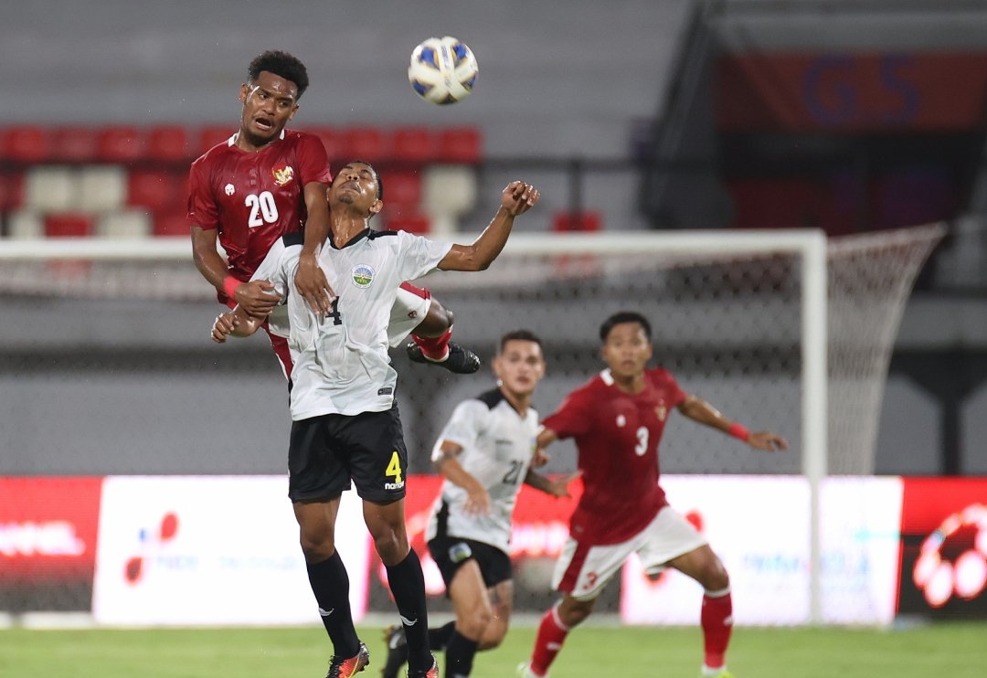 Timnas Indonesia vs Timur Leste. Foto: Twitter PSSI