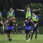 Pemain Timnas Indonesia U-23 menggelar latihan. Foto: Twitter PSSI