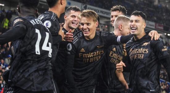 Arsenal berhasil meraih poin penuh saat menghadapi Brighton & Hove Albion dengan skor 4-2. Foto IG arsenal