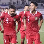 Pemain Timnas Indonesia merayakan gol saat melawan Filipina. Foto IG PSSI