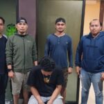 Tim opsnal Polres Merangin mengamankan pelaku diduga pelaku penganiayaan. Foto dok Polres Merangin