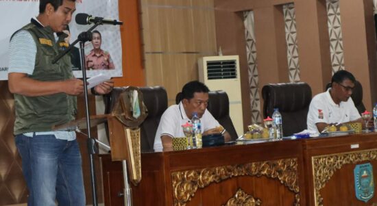 Nilwan Yahya Buka Rapat Evaluasi Pengadaan Barang Jasa. Foto: guh Kominfo Merangin
