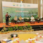 Al Haris saat membuka Workshop Nasional aksi perlindungan dan pengelolaan gambut yang berkelanjutan merajut kontribusi untuk folu net sink 2030. Foto: Riky Serampas/Pariwarajambi