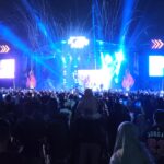 Kemeriahan panggung flame Fest di area parkir ex Bandara tadi malam, Sabtu (04/02/2023). Foto: Riky Serampas/Pariwarajambi