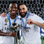 Pemain Real Madrid Vinicius Junior dan Karim Benzema. Foto Ig realmadrid