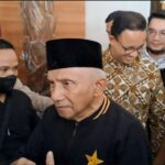 Ketua Majelis Syura Partai Ummat Amien Rais Umumkan Partai Umat mendukung Anis sebagai Capres 2024. (KOMPAS.com/ADHYASTA DIRGANTARA)