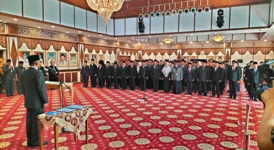 Pelantikan pejabat eselon III dan Eselon IV Pemprov Jambi. Foto: Riky Serampas/Pariwarajambi