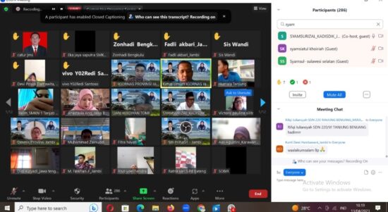 IGORNAS Provinsi Jambi Selenggarakan Webinar Nasional. Foto SC igornas Prov Jambi