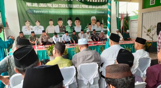 Gubernur Jambi Al Haris menghadiri Halal Bihalal PWNU dan keluarga besar NU Jambi. Foto: Riky Serampas/Pariwarajambi