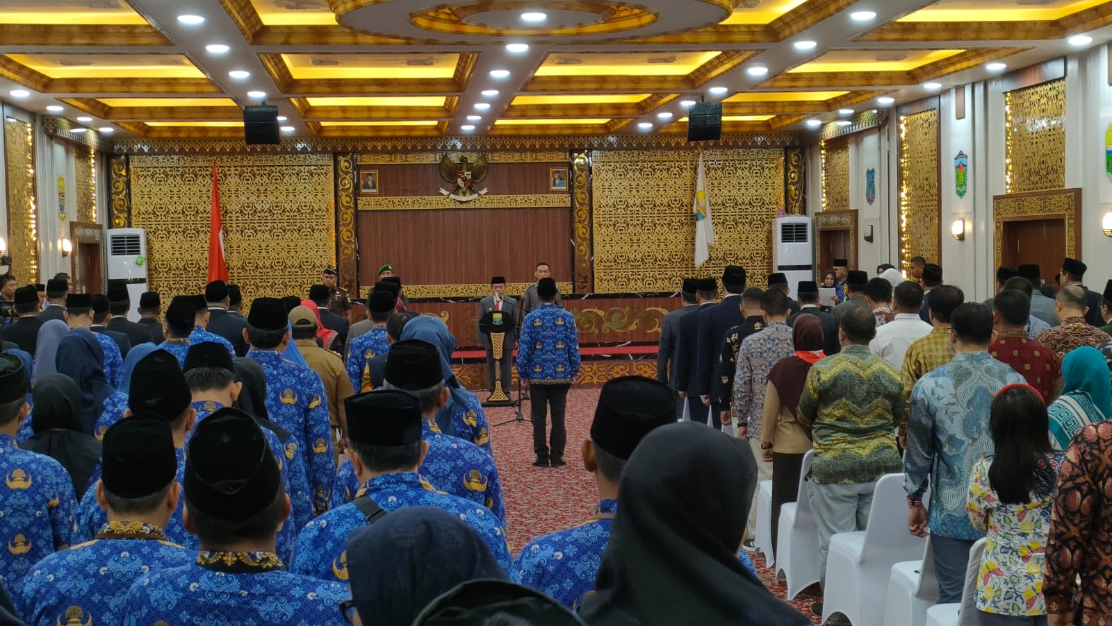 Upacara peringatan hari lingkungan hidup sedunia Provinsi Jambi 2023 di auditorium Kantor Gubenur Jambi. Foto: Riky Serampas/Pariwarajambi