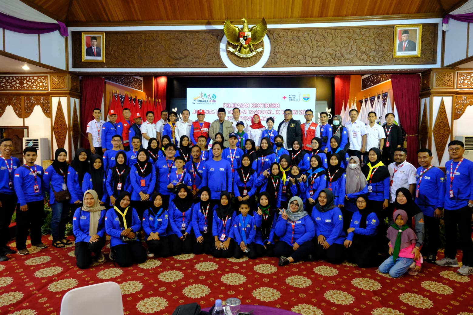 Wagub melepas Keberangkatan Kontingen JUMBARA PMR Jambi. Foto dok Kominfo Prov Jambi