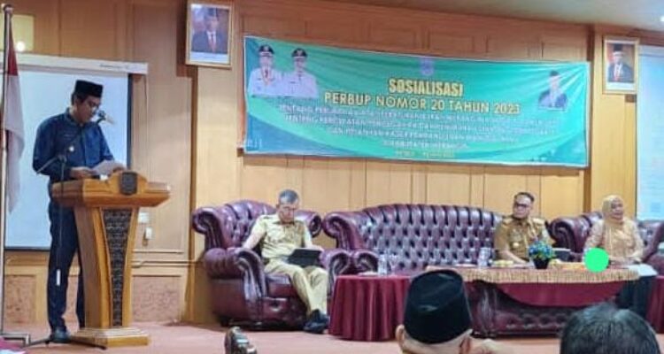Nilwan Yahya Buka Sosialisasi Perbup Percepatan Penurunan Stunting. Foto dok Kominfo Merangin
