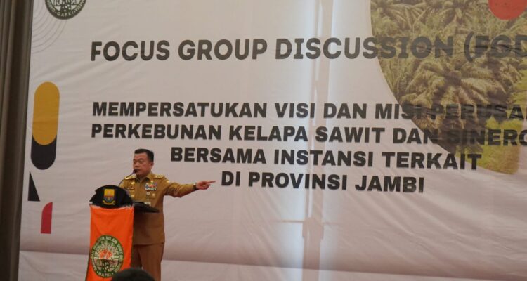 Gubernur Al Haris Minta Pengusaha Miliki Desain Perencanaan Kelapa Sawit Berkelanjutan. Foto dok Kominfo Prov Jambi