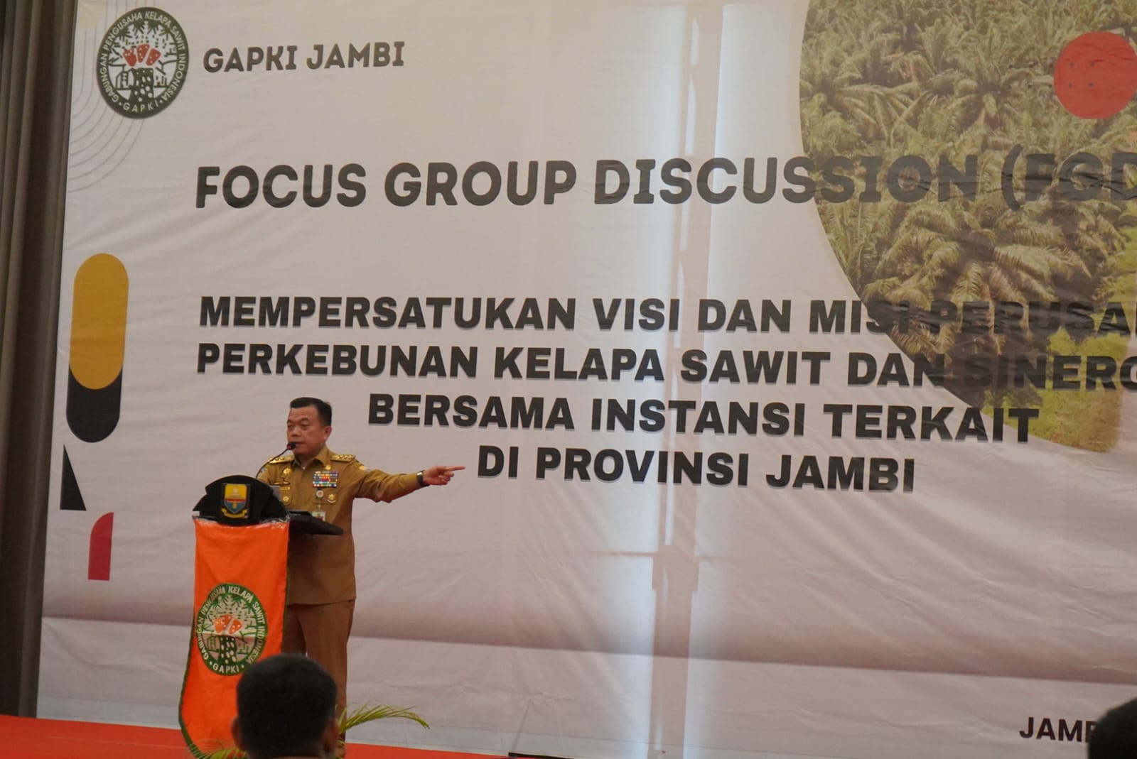 Gubernur Al Haris Minta Pengusaha Miliki Desain Perencanaan Kelapa Sawit Berkelanjutan. Foto dok Kominfo Prov Jambi