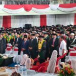 Bersama Menteri Agama RI Yaqut Cholil Qoumas, Gubernur Jambi Al Haris menghadiri wisuda mahasiswa UIN Jambi. Foto: Riky Serampas/Pariwarajambi