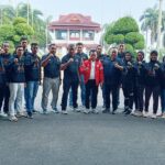 Gubernur Jambi Al Haris melepas kontingen tarung derajat Jambi mengikuti kualifikasi PON XXI di Jawa. Foto: Riky Serampas/Pariwarajambi