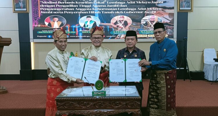Lembaga Adat Melayu (LAM) Jambi menjalin kerjasama dengan Pengadilan Tinggi Agama Jambi tentang mediasi berbasis kearifan lokal. Foto: Riky Serampas/Pariwarajambi