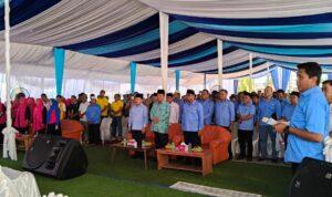 Al Haris dan Abdullah Sani Lantik tim Pemenangan Haris-Sani Kabupaten Tanjab Barat. Foto: Riky Serampas/Pariwarajambi