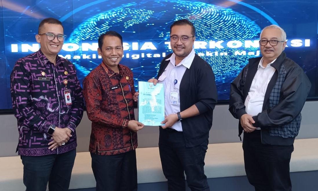 Kadis Kominfo Merangin menyampaikan usulan ke Kemendigi. Foto dok Kominfo Merangin